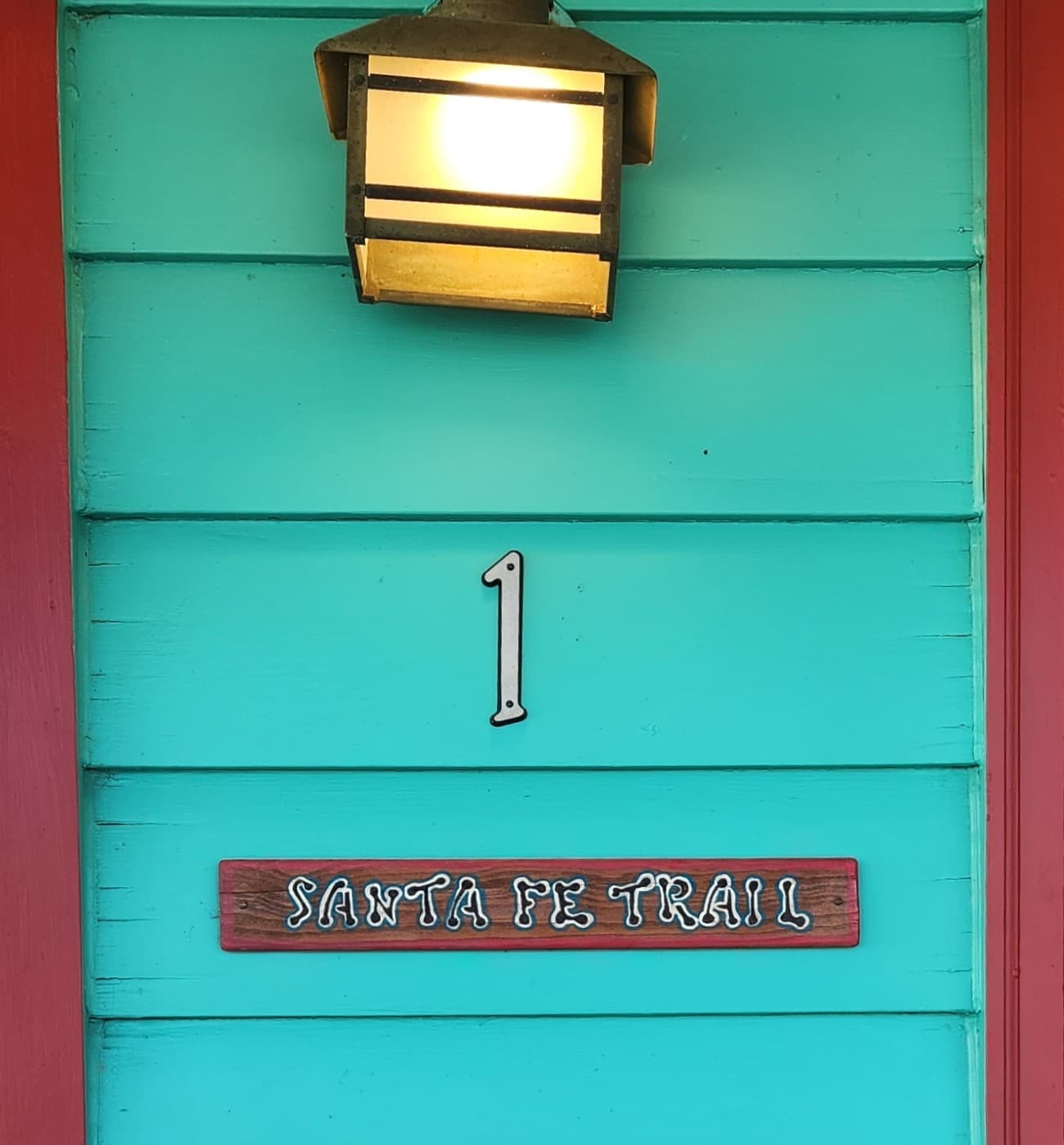 Room 1 sign Santa Fe Trail