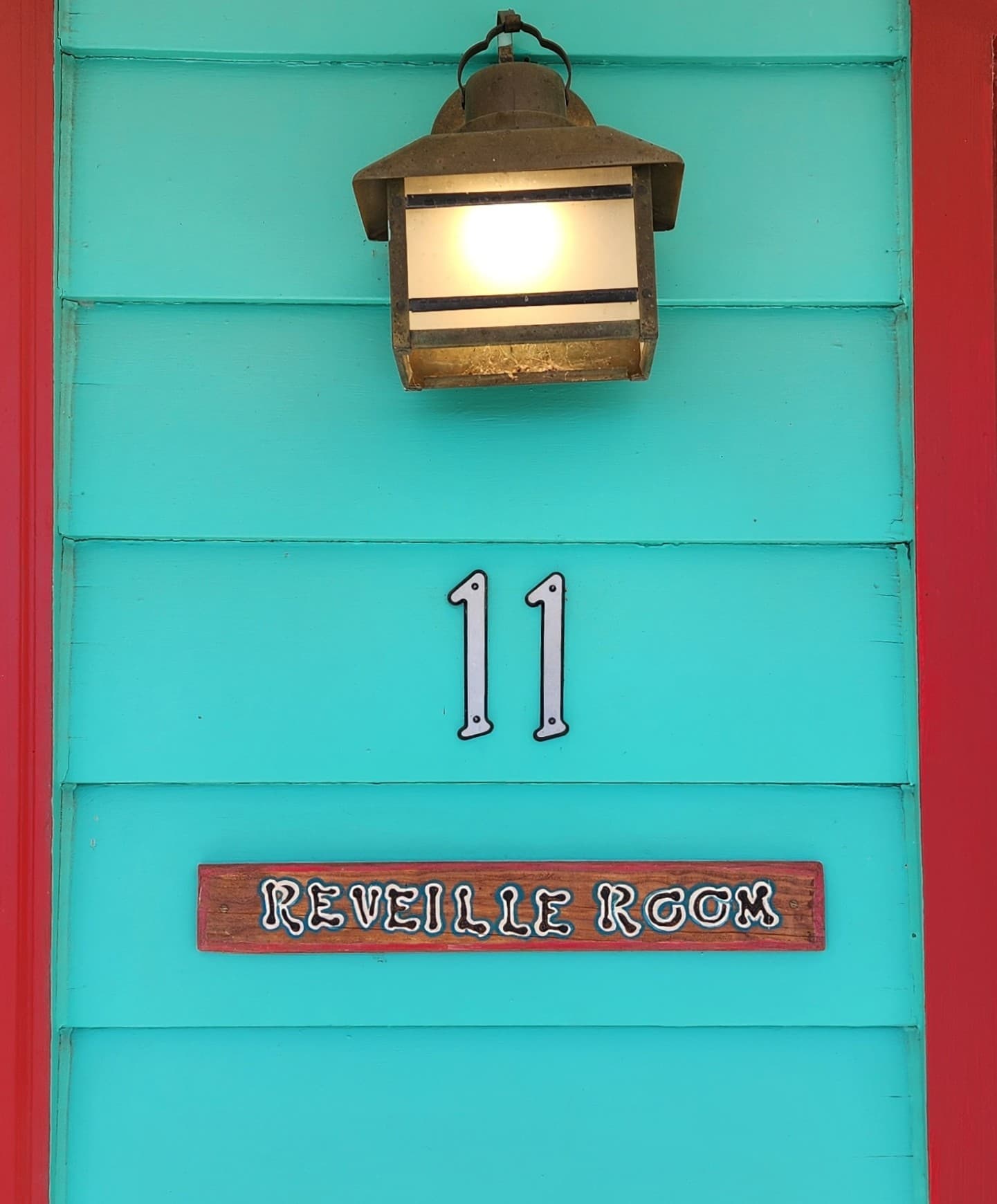 Room 11 sign Reveille room
