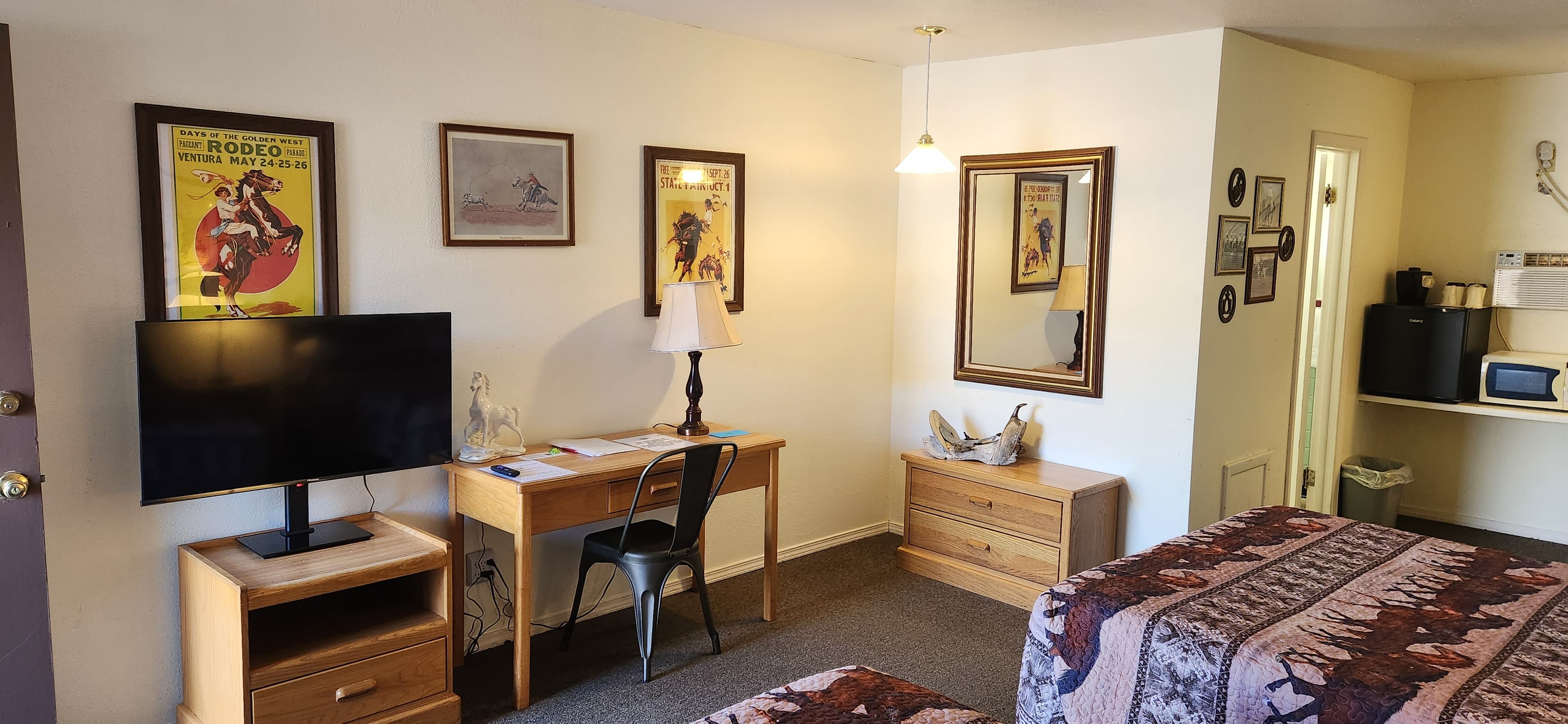 TV and desk